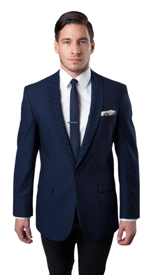 Tazzio MJ155S-NAVY Mens Sports Coat