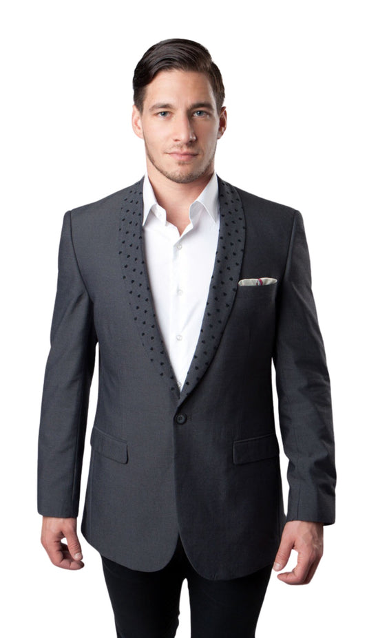 Tazzio MJ155S-GRY Mens Sports Coat
