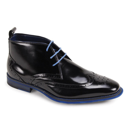 Giovanni Leather Dress Shoes-TREV-BLK