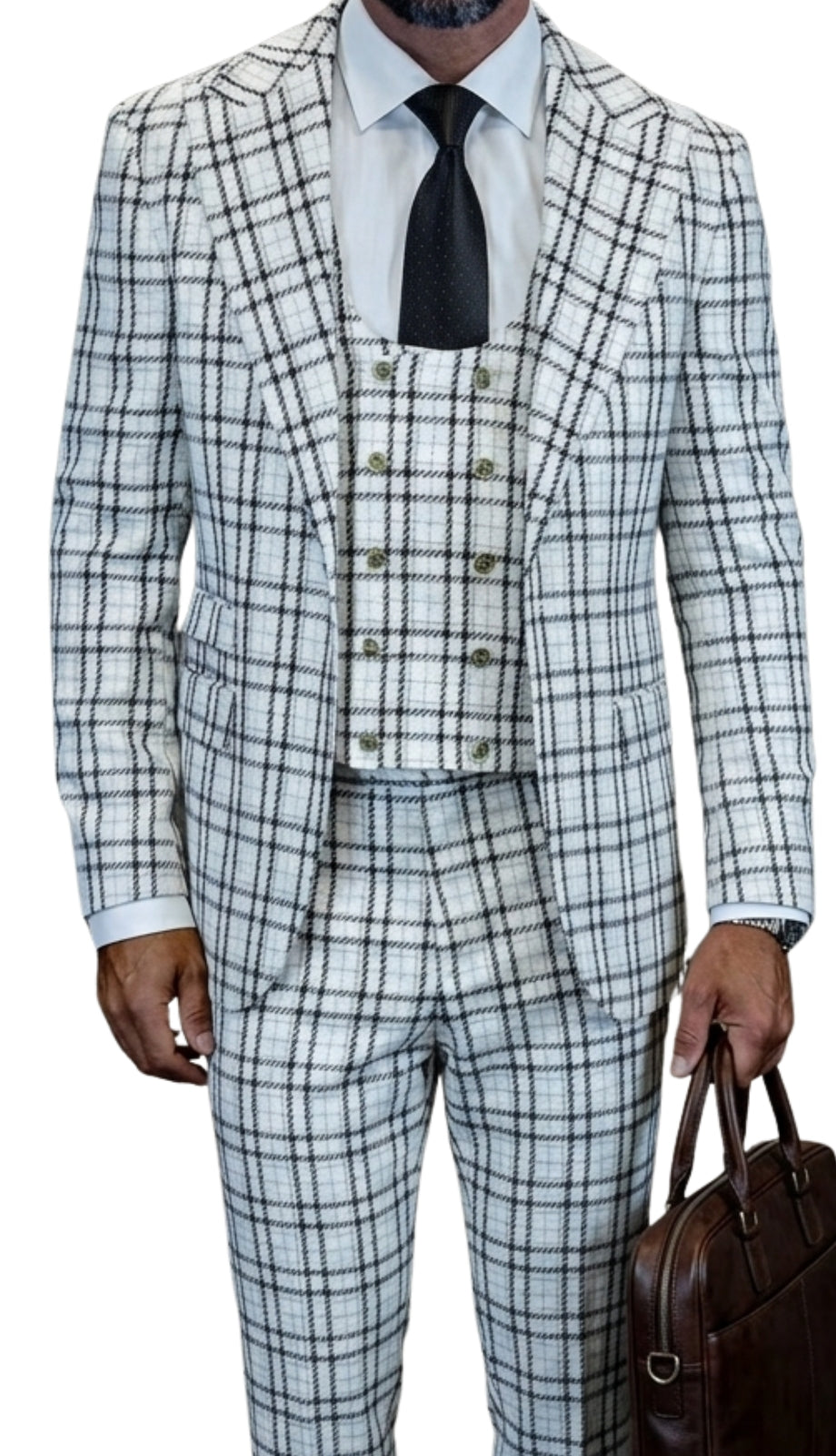 Statement VIOLA-BIANCA-WHITE-3PC Mens Suit