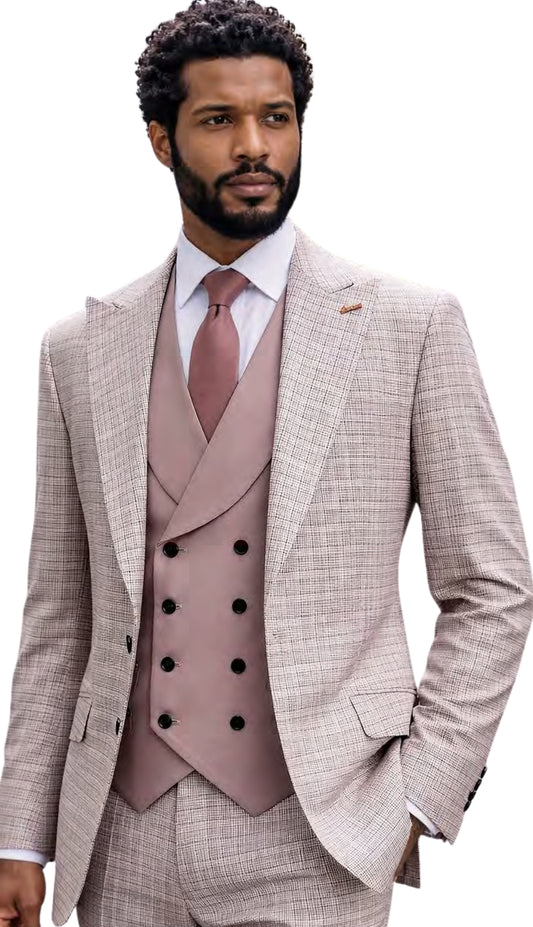 Statement VIOLA-MAUVE-3PC Mens Suit