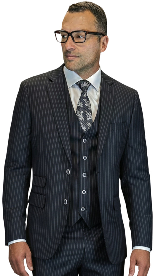 Statement ZARGO-BLACK-3PC Mens Suit