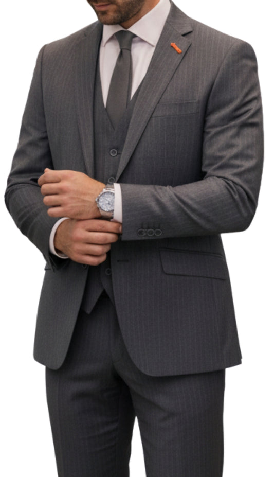 Statement ZARGO-GREY-3PC Mens Suit