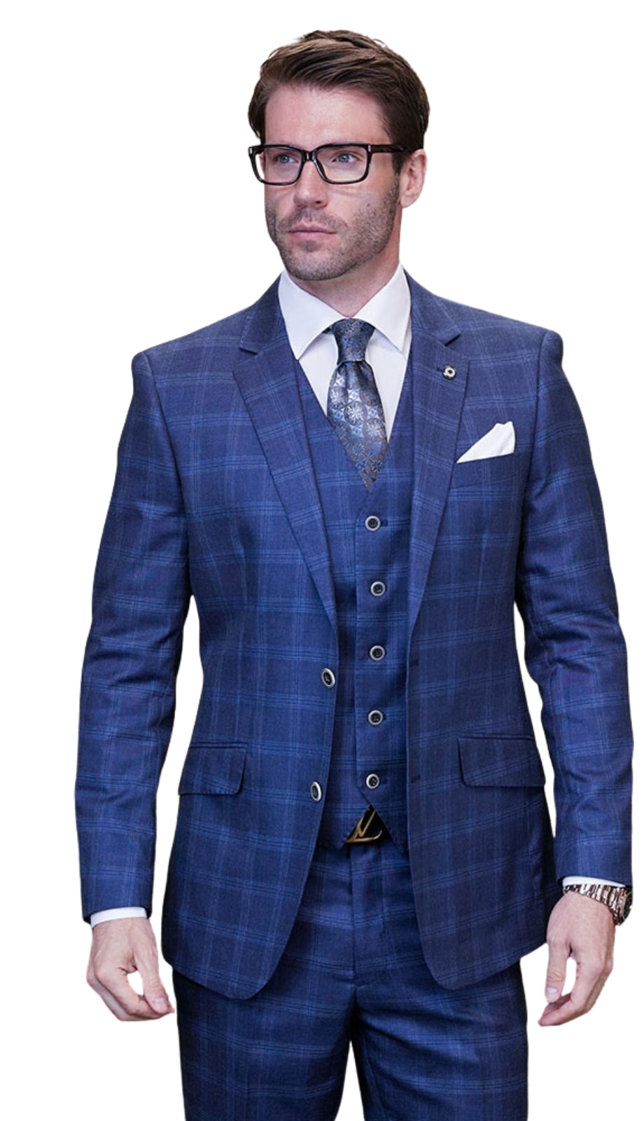 Statement ALGANI-INDIGO-3PC Mens Suit – Mens Suit World