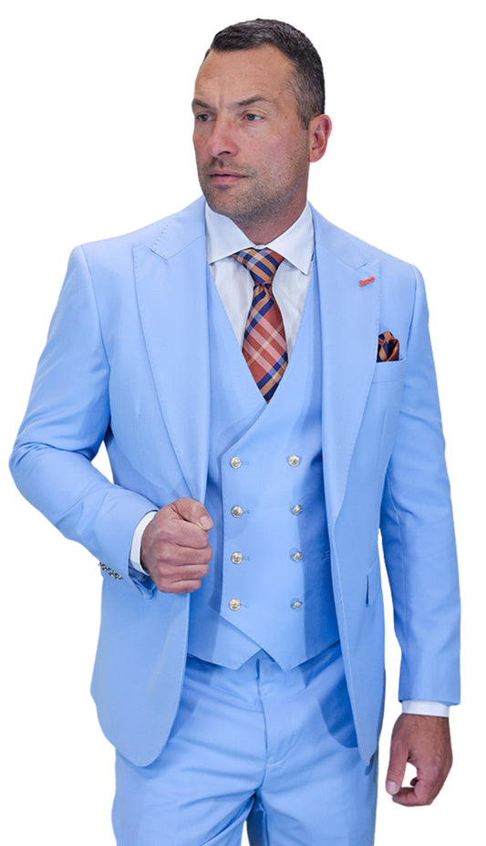 Statement AMIRI-SKY BLUE-3PC Mens Suit