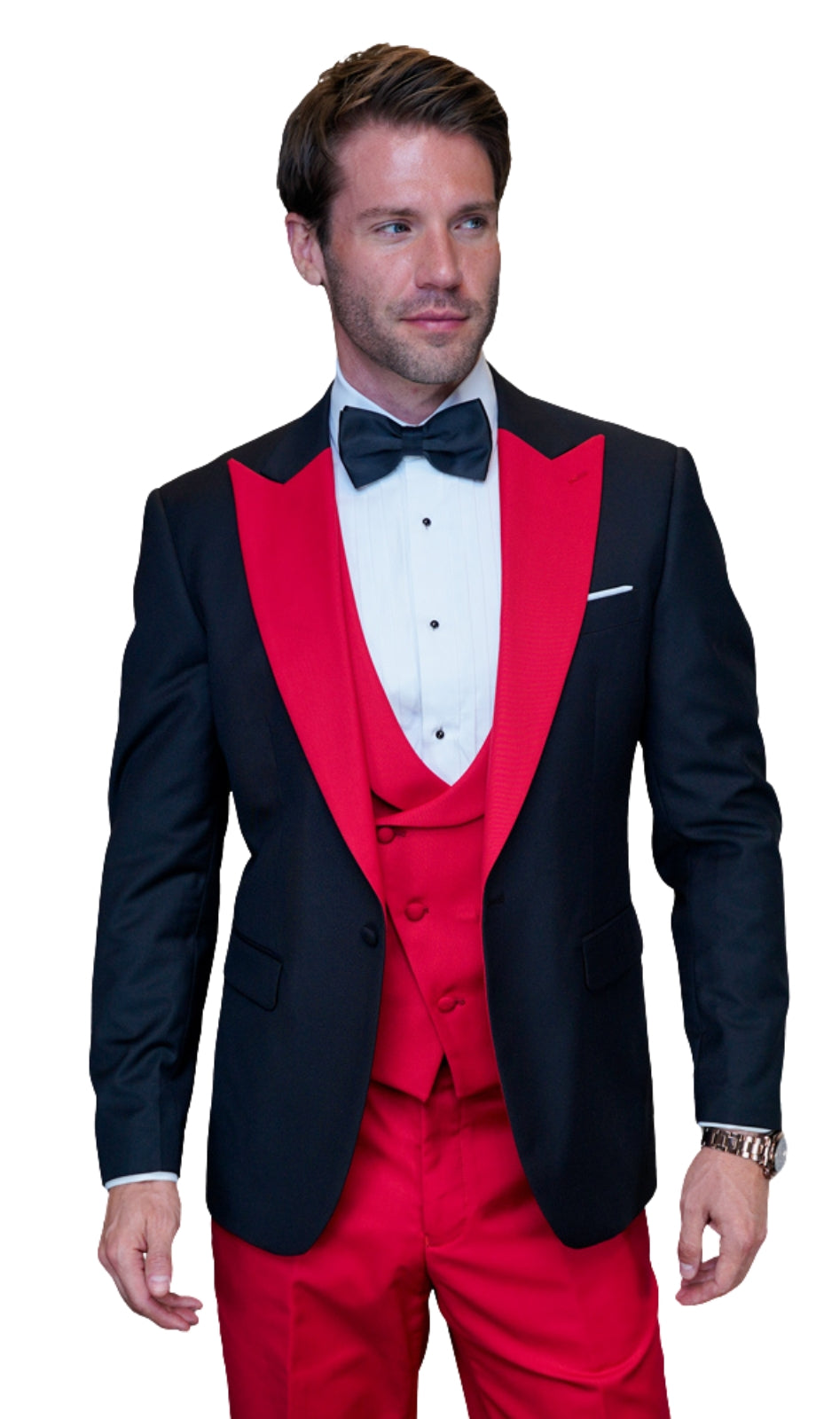 Statement ARYA-RED-3PC Mens Church Suit