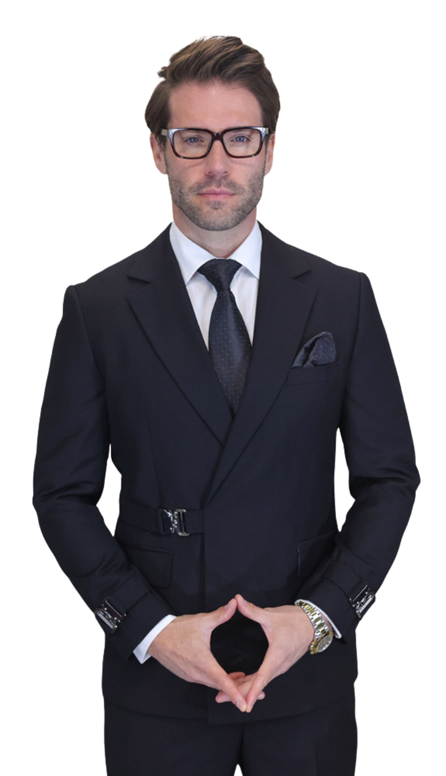 Statement BLACK-3PC Mens Church Suit