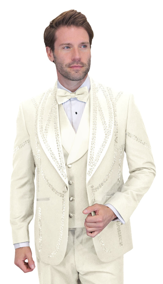 Statement CHIC-OFF-WHITE-3PC Mens Tuxedo