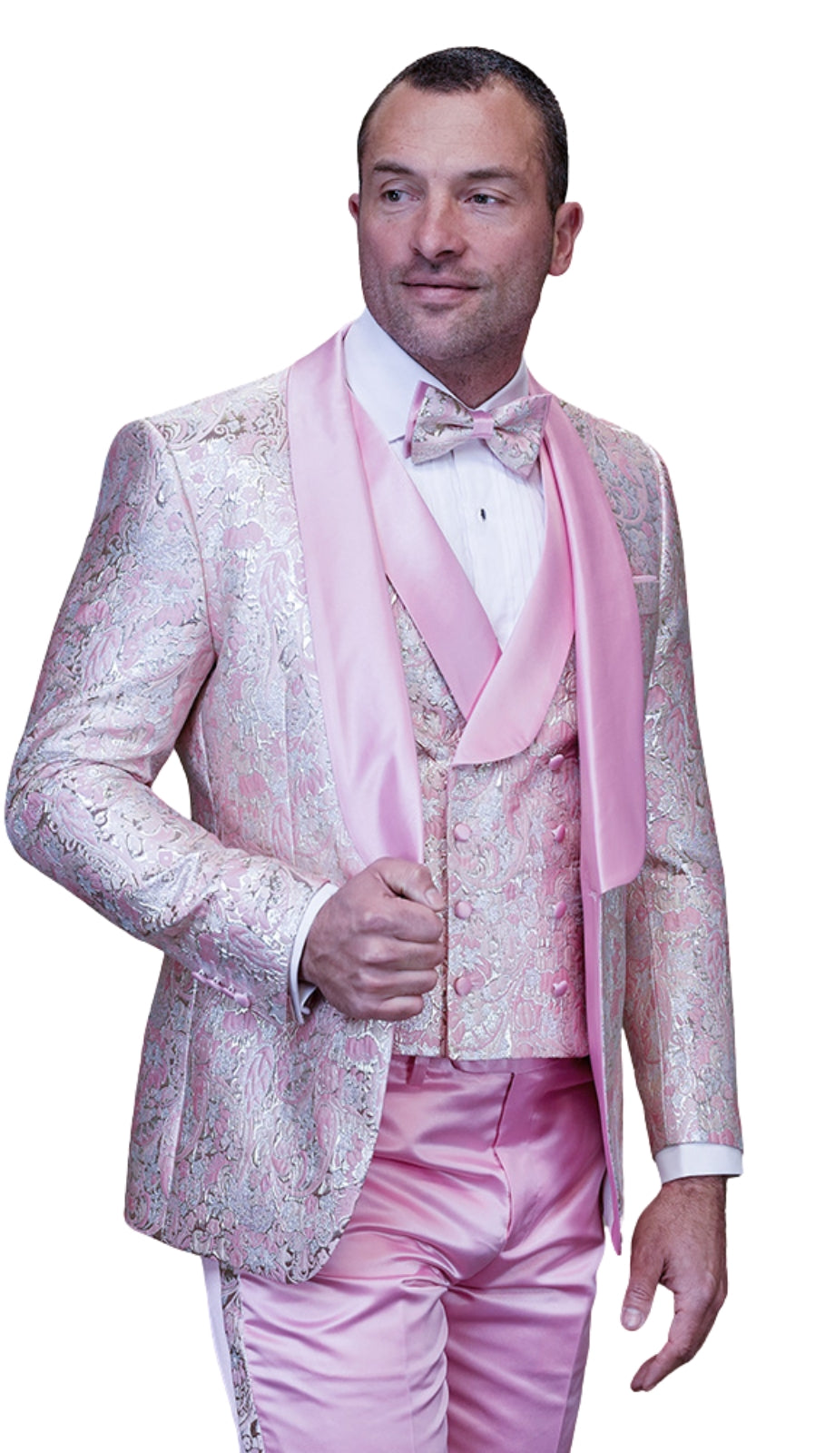 Statement DELANO-2-BLUSH-3PC Mens Tuxedo