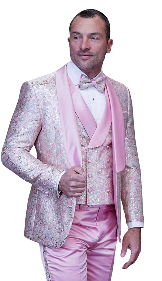 Statement DELANO-2-BLUSH-3PC Mens Tuxedo