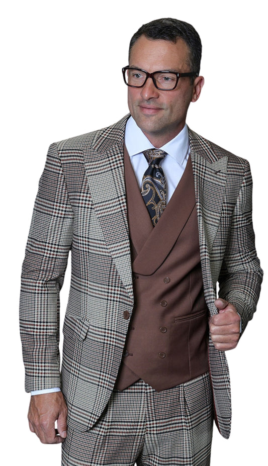 Statement EMILIA-TAN-3PC Mens Suit