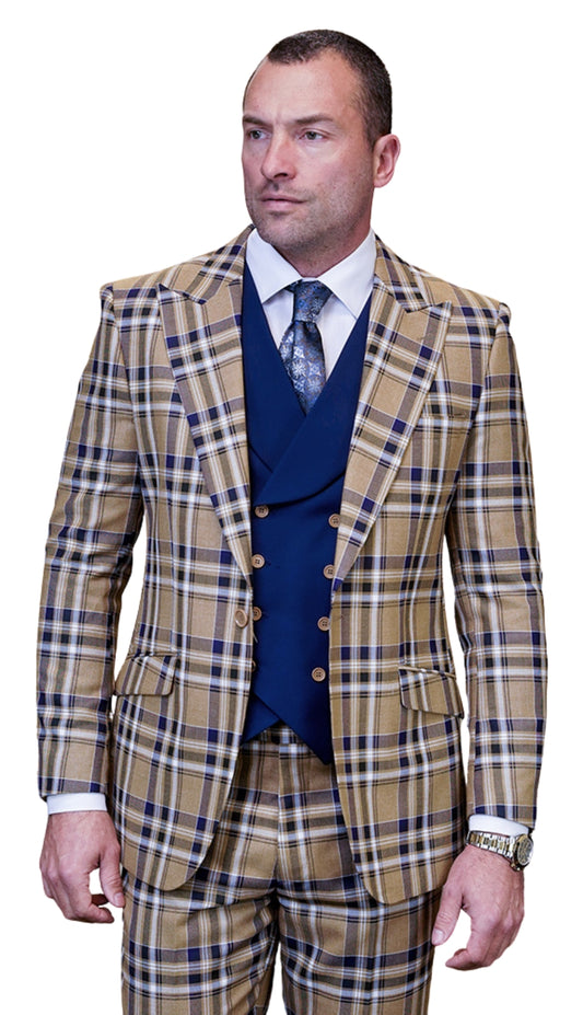 Statement FIRENZE-CAMEL-3PC Mens Suit