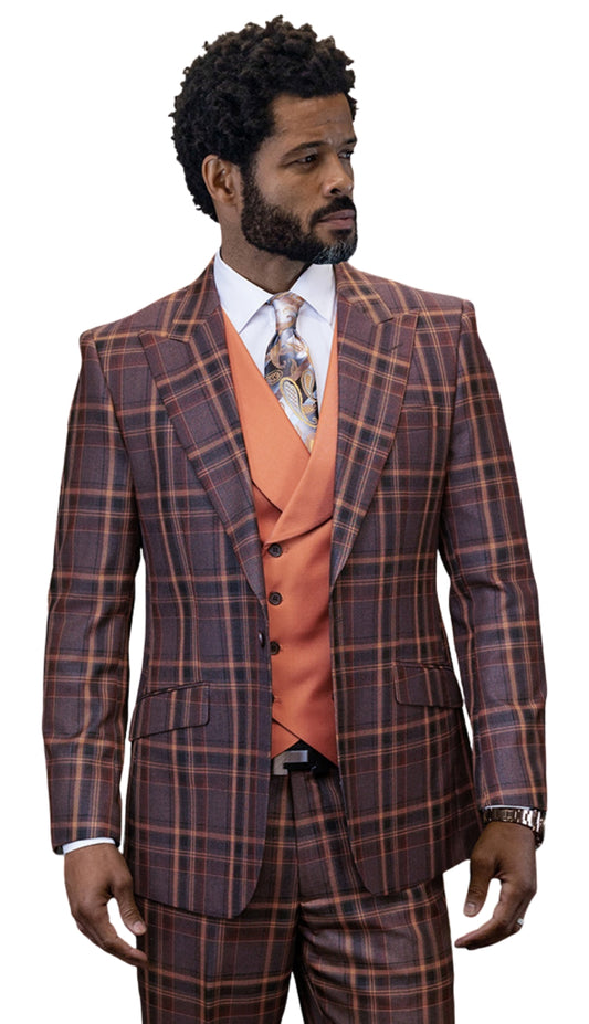 Statement FIRENZE-COPPER-3PC Mens Suit