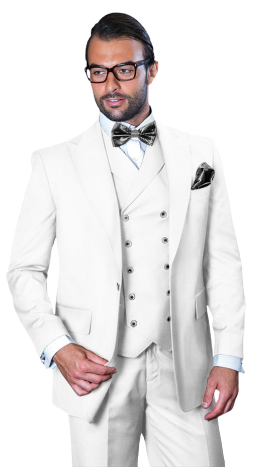 Statement FLORENCE-WHITE-3PC Mens Suit