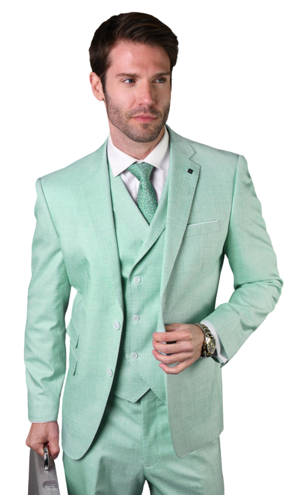 Statement LANZO-MINT-3PC Mens Suit