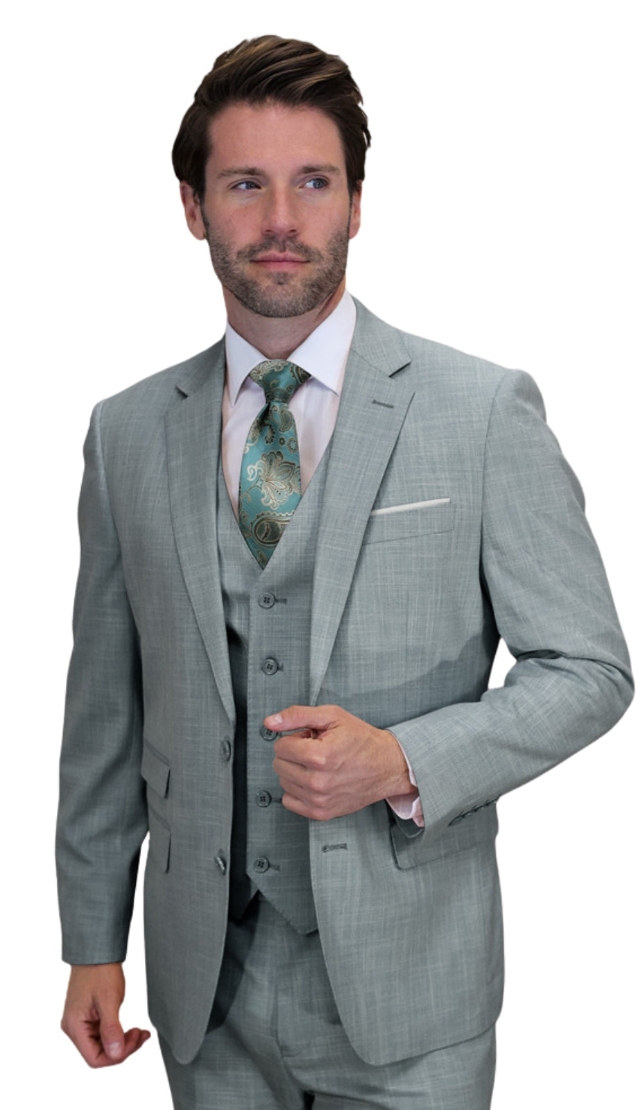 Statement LARZO-AQUA-3PC Mens Suit