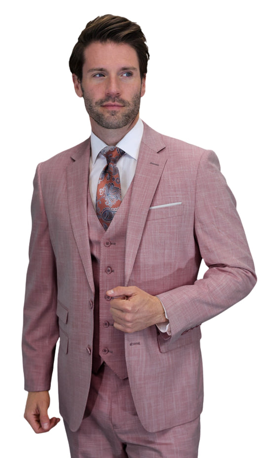Statement LARZO-BLUSH-3PC Mens Suit