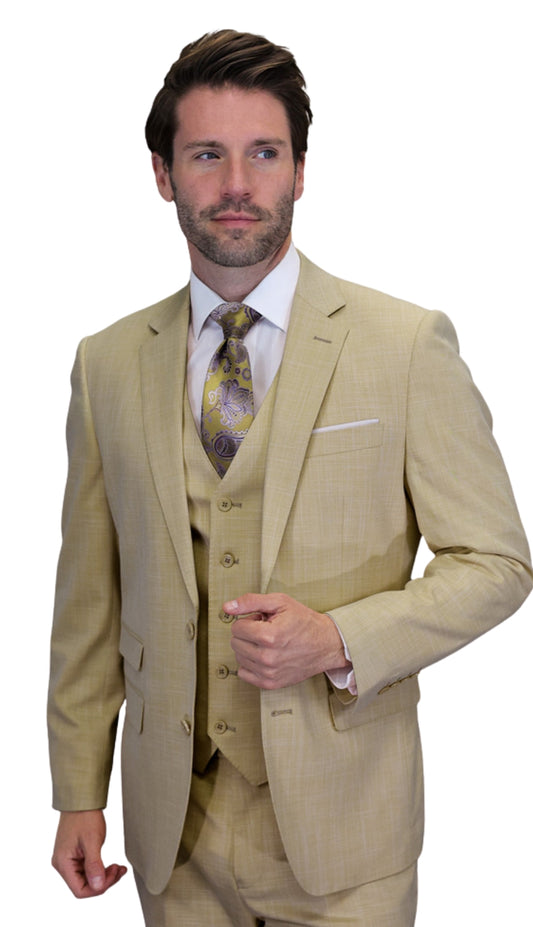 Statement LANZO-TAN-3PC Mens Suit