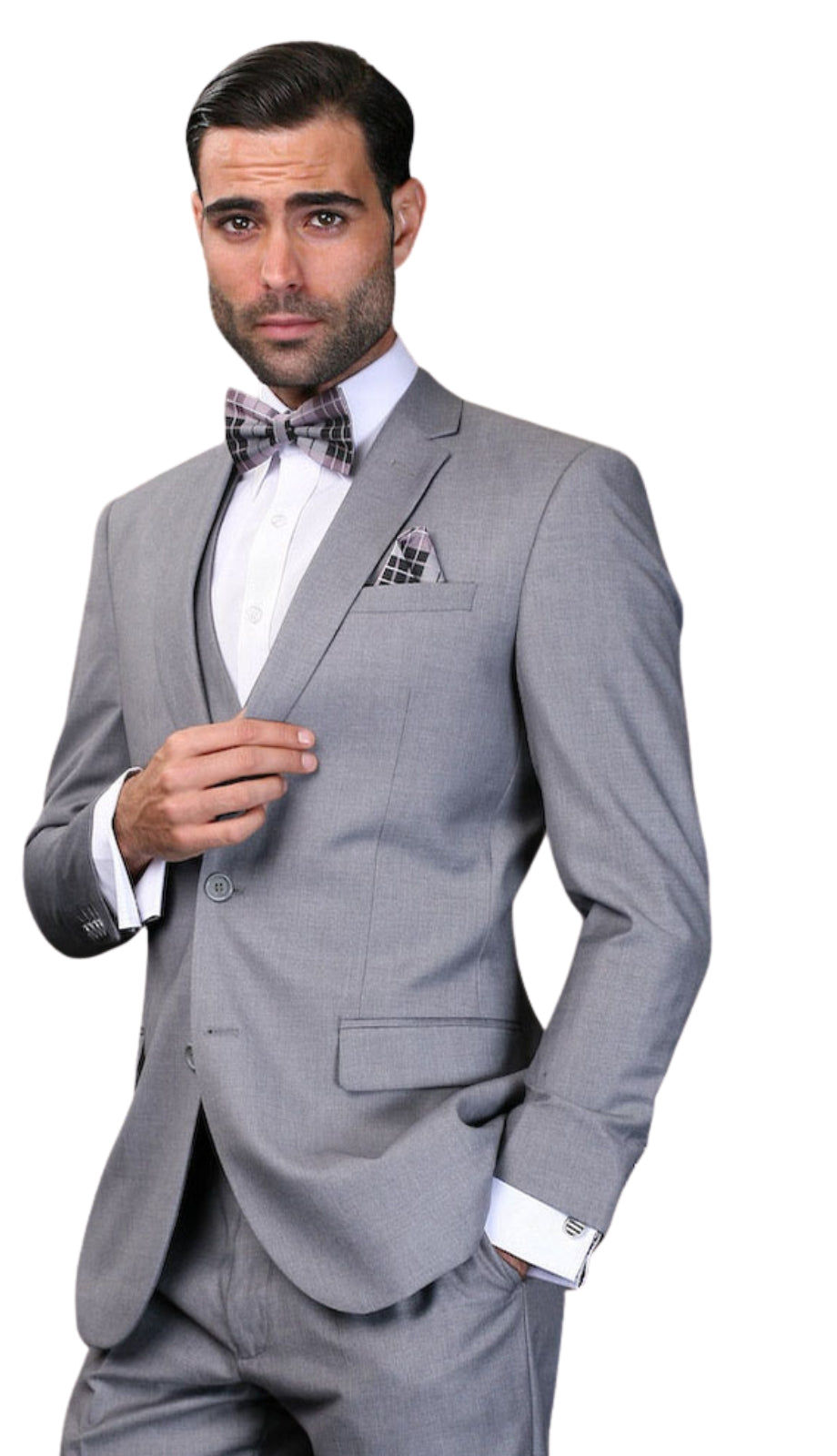 Statement LORENZO-GREY-3PC Mens Suit
