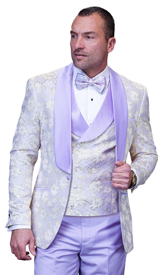 Statement TIZANO-PURPLE-3PC Mens Suit