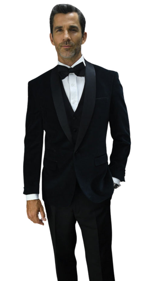 Statement VL-100-BLACK-2P Mens Church Suit
