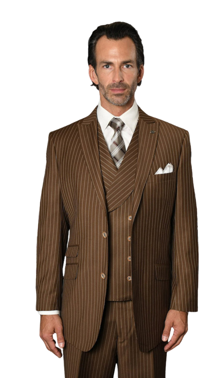 Statement ZARELLI-BRONZE-3PC Mens Suit