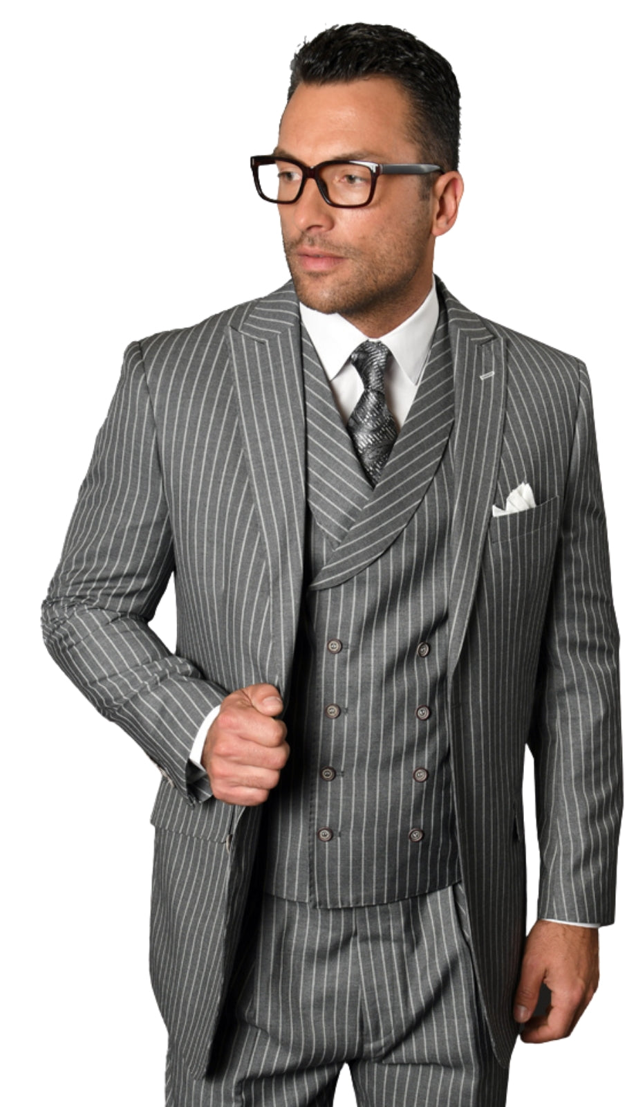 Statement ZARELLI-GREY-3PC Mens Suit